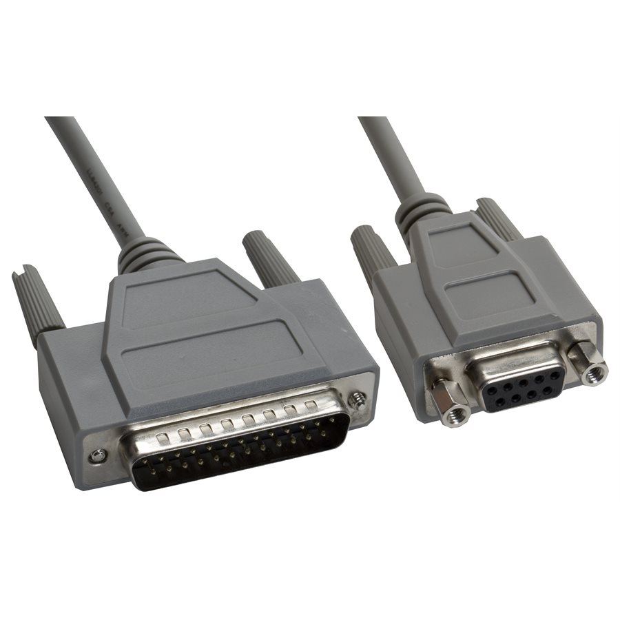 Amphenol CS-DSNL4259MF-005 DB25 Male to DB9 Female Null Modem