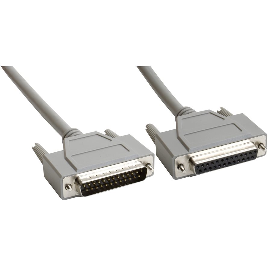 Amphenol 25-Pin (DB25) Male-Female D-Sub Cable 2.5ft-50ft