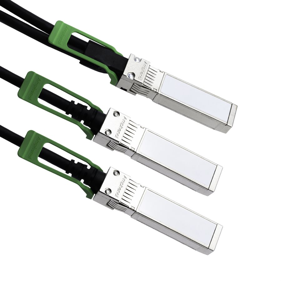Amphenol SF-NJFVBFX201-001M 1m DSFP (50G) to 2 x SFP28 (25G