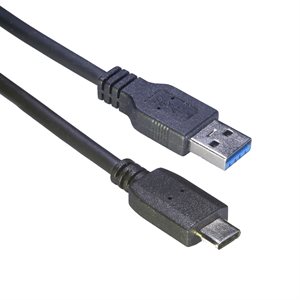 Amphenol CS-USB3.1TYPC-000.5M Amphenol Premium USB 3.1 Gen2 Certified USB Type A-C Cable - USB 3.0 Type A Male to Type C Male [10.0 Gbps SuperSpeed] 0.5m (1.6ft)