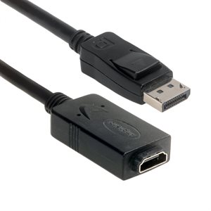 Amphenol AV-DPMDVIF000-000.24 DisplayPort to DVI Adapter Cable - DisplayPort Male to DVI-D Female Converter (Single Link 1080p) 0.24m (0.8ft)