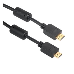 Amphenol AV-HDMIMX2GF0-001 Amphenol 30 AWG Signature Series High Speed HDMI Cable with Ethernet [13.8 Gbps / 1080p / 3D / 4K] Gold-Plated + RFiBlock™ Ferrite Cores (1m / 3.3 ft) 1m (3.3')