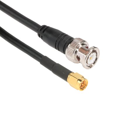 Amphenol CO-058SMABNC0-007.5 SMA Male to BNC Male (RG58) 50 Ohm Coaxial Cable Assembly 7.5ft