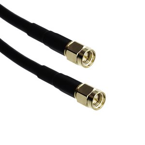 Amphenol CO-058SMAX200-000.6 SMA Male to SMA Male (RG58) 50 Ohm Coaxial Cable Assembly 0.5ft