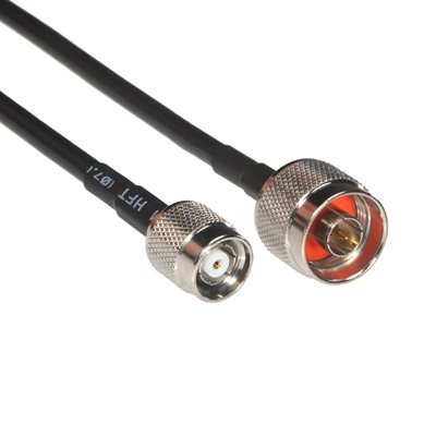 Amphenol CO-058TNCRPTN-006 Reverse Polarity TNC (RP-TNC) Male to Type N Male Coax Cable (RG58) 50 Ohm Coaxial Cable Assembly 6 ft