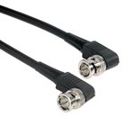 Amphenol CO-059RABNCX2 BNC Right Angle Male to BNC Right Angle Male (RG59) 75 Ohm Coaxial Cable Assembly (RG59 / U Solid) 