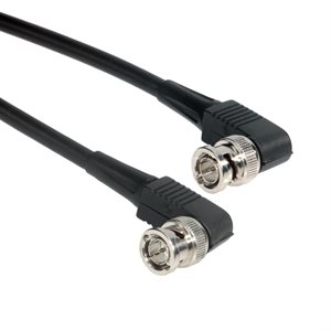 Amphenol CO-059RABNCX2-007.5 BNC Right Angle Male to BNC Right Angle Male (RG59) 75 Ohm Coaxial Cable Assembly (RG59 / U Solid) 7.5ft