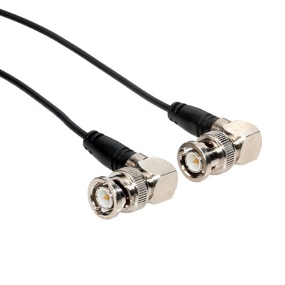 Amphenol CO-174BNCRAX2-005 BNC Right Angle Male to BNC Right Angle Male (RG174) 50 Ohm Coaxial Cable Assembly 5ft