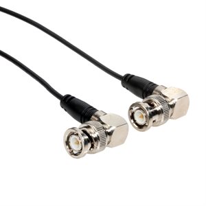 Amphenol CO-174BNCRAX2-001 BNC Right Angle Male to BNC Right Angle Male (RG174) 50 Ohm Coaxial Cable Assembly 1ft