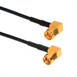 Amphenol CO-174RASMAX2 SMA Right Angle Male to SMA Right Angle Male (RG174) 50 Ohm Coaxial Cable Assembly 