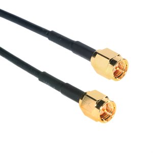 Amphenol CO-174SMAX200-000.6 SMA Male to SMA Male (RG174) 50 Ohm Coaxial Cable Assembly 6"