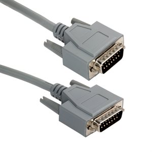 Amphenol CS-DSDMDB15MM-002.5 15-Pin (DB15) Deluxe D-Sub Cable - Copper Shielded - Male / Male 2.5ft