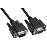 Amphenol CS-DSLSZH9MF0 9-Pin (DB9) LSZH Low Smoke D-Sub Cable - Double Shielded + EMI Cage - Male / Female 