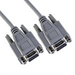 Amphenol CS-DSNULW19FF DB9 Female to DB9 Female Null Modem Cable - Double Shielded - No Handshaking 