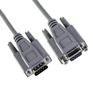 Amphenol CS-DSNULW19MF-005 DB9 Male to DB9 Female Null Modem Cable - Double Shielded - No Handshaking 5ft