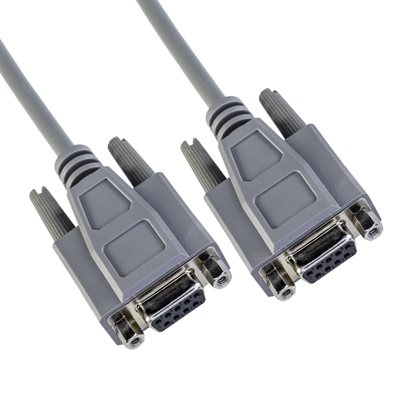Amphenol CS-DSNULW29FF-005 DB9 Female to DB9 Female Null Modem Cable - Double Shielded - Full Handshaking 5ft