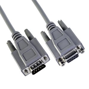 Amphenol CS-DSNULW29MF-005 DB9 Male to DB9 Female Null Modem Cable - Double Shielded - Full Handshaking 5ft