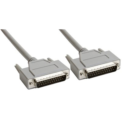 Amphenol CS-DSPMDB25MM-002.5 25-Pin (DB25) Premium D-Sub Cable - Double Shielded + EMI Cage - Male / Male 2.5ft