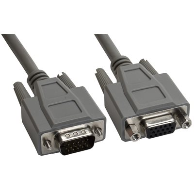 Amphenol CS-DSPMHD15MF-012 15-Pin (HD15) Premium HD D-Sub Cable - Double Shielded + EMI Cage - Male / Female 12ft
