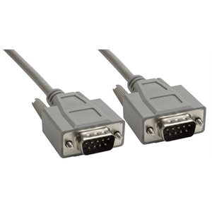 Amphenol CS-DSRHDB9MM0-002.5 9-Pin (DB9 Panel Mount) Reversible Hardware Shielded D-Sub Cable - Male / Male 2.5ft