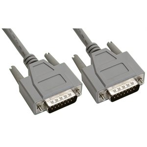 Amphenol CS-DSSMDB15MM-002.5 15-Pin (DB15) Standard Shielded D-Sub Cable - Male / Male 2.5ft