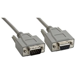 Amphenol CS-DSSMDB9MF0-002.5 9-Pin (DB9) Standard Shielded D-Sub Cable - Male / Female 2.5ft
