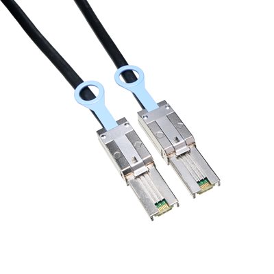 Amphenol CS-SAS2MUKPTR-002 External Mini-SAS Cable (Pull-Tab) - 4x Mini-SAS (SFF-8088) to 4x Mini-SAS (SFF-8088) 2m