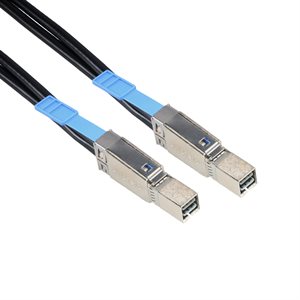 Amphenol CS-SASMINIHD2-002 2m (6.6') External 4x HD Mini-SAS Cable - 4x Mini-SAS HD (SFF-8644) to 4x Mini-SAS HD (SFF-8644) Passive Copper Cable [28 AWG] - 12G SAS 3.0 / iPass+™ HD