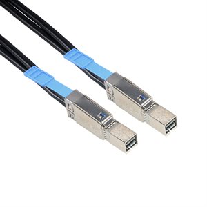 Amphenol CS-SASMINIHD2-005 5m (16.4') External 4x HD Mini-SAS Cable - 4x Mini-SAS HD (SFF-8644) to 4x Mini-SAS HD (SFF-8644) Passive Copper Cable [28 AWG] - 12G SAS 3.0 / iPass+™ HD
