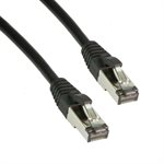 Amphenol MP-CAT8STPBLK-014 Shielded Twisted Pair Category-8 Cable (CAT8 STP) Network Patch Cord --25 / 40-Gigabit Ethernet Certified Cable + Shielded RJ45 Connectors - Black 14ft
