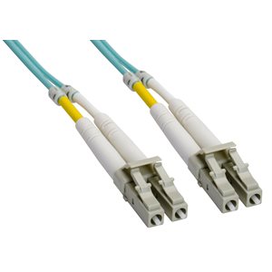 Amphenol FO-10GGBLCX20-001 LC-LC Duplex 10Gb Multimode 50 / 125 OM3 Fiber Optic Patch Cable - 2 x LC Male to 2 x LC Male 1m
