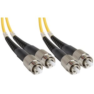 Amphenol FO-DUALFC9125-005 FC-FC - Duplex Single-Mode 9 / 125 Fiber Optic Patch Cable (OFNR Riser) - 2 x FC Male to 2 x FC Male 5m