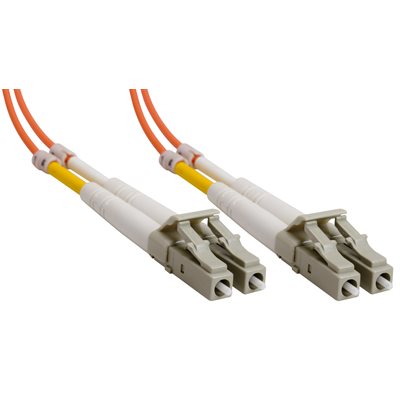 Amphenol FO-DUALLCX2MM-001 LC-LC Duplex Multimode 62.5 / 125 Fiber Optic Patch Cable (OFNR Riser) - 2 x LC Male to 2 x LC Male 1m