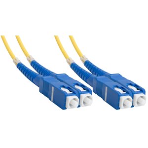 Amphenol FO-LSDUALSCSM-003 SC-SC Duplex Single-Mode 9 / 125 Fiber Optic Patch Cable (OFN-LS Low Smoke) - 2 x SC Male to 2 x SC Male 3m