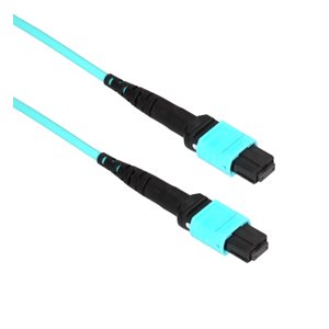 Amphenol FO-MPO2MPO12C-3M MTP / MPO 12-Fiber OM3 (Straight) 10Gb Multimode 50 / 125 Fiber Optic Patch Cable (OFNP Round) - MTP / MPO Female to MTP / MPO Female - 3m (10')