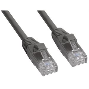 Amphenol MP-5ERJ45UNNA-003 Cat5e UTP Network Patch Cable (350-MHz) with Snagless RJ45 Connectors - Gray 3ft