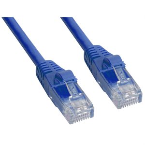 Amphenol MP-5ERJ45UNNB-003 Cat5e UTP Network Patch Cable (350-MHz) with Snagless RJ45 Connectors - Blue 3ft