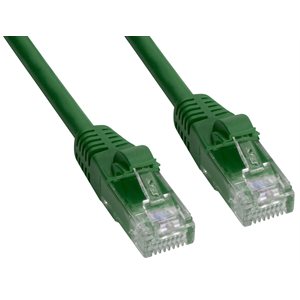 Amphenol MP-5ERJ45UNNG-003 Cat5e UTP Network Patch Cable (350-MHz) with Snagless RJ45 Connectors - Green 3ft