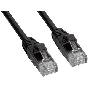Amphenol MP-5ERJ45UNNK-025 Category-5e Ethernet Cable (Cat5e UTP) Network Patch Cord (350-MHz) with Snagless RJ45 Connectors - Black 25ft