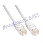 Amphenol MP-5ERJ45UNNW-003 Category-5e Ethernet Cable (Cat5e UTP) Network Patch Cord (350-MHz) with Snagless RJ45 Connectors - White 3ft Amphenol MP-5ERJ45UNNW-003 Category-5e Ethernet Cable (Cat5e UTP) Network Patch Cord (350-MHz) with Snagless RJ45 Connectors - White 3ft