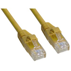 Amphenol MP-5ERJ45UNNY-003 Category-5e Ethernet Cable (Cat5e UTP) Network Patch Cord (350-MHz) with Snagless RJ45 Connectors - Yellow 3ft
