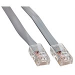 Amphenol MP-5FRJ45STWS Flat Silver Satin Modular Straight-Thru Cables, RJ45 / RJ45 