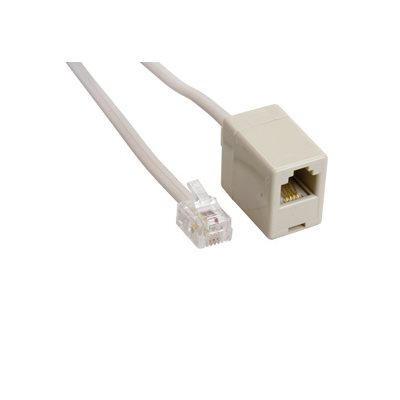 Amphenol MP-5TRJ11EXTE-007 Modular Extension Cable, Straight-Thru, RJ11 7ft