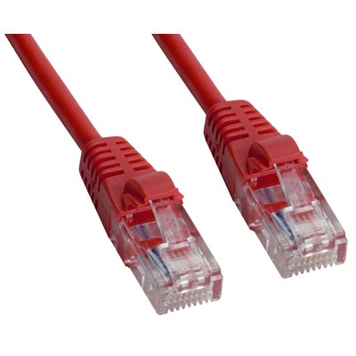 Amphenol MP-5XRJ45UNNR-015 Cat5E UTP Crossover Cable (10BASE-T / 100BASE-T) with RJ45 Connectors - Red 15ft Amphenol MP-5XRJ45UNNR-015 Cat5E UTP Crossover Cable (10BASE-T / 100BASE-T) with RJ45 Connectors - Red 15ft