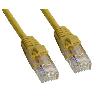 Amphenol MP-5XRJ45UNNY-003 Cat5E UTP Crossover Cable (10BASE-T / 100BASE-T) with RJ45 Connectors - Yellow 3ft