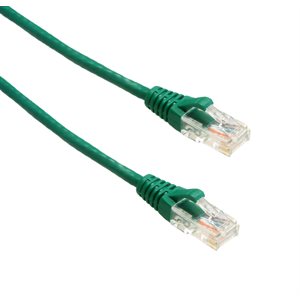 Amphenol MP-6A28GNSGRN-001 Slim Category-6a (Thin CAT6a) UTP 28-AWG Network Patch Cable (650-MHz) with Snagless RJ45 Connectors - Green 1ft