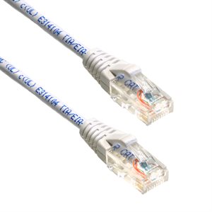 Amphenol MP-64RJ4528GW-001 Slim Category-6 (Thin CAT6) UTP 28-AWG Network Patch Cable (550-MHz) with Snagless RJ45 Connectors - White 1ft