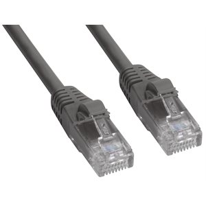 Amphenol MP-64RJ45UNNA-001 Cat6 UTP Network Patch Cable (550-MHz) with Snagless RJ45 Connectors - Gray 1ft
