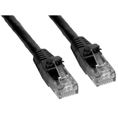 Amphenol MP-64RJ45UNNK-013 Category-6 Ethernet Cable (Cat6 UTP) Network Patch Cord (550-MHz) with Snagless RJ45 Connectors - Black 13ft Amphenol MP-64RJ45UNNK-013 Category-6 Ethernet Cable (Cat6 UTP) Network Patch Cord (550-MHz) with Snagless RJ45 Connectors - Black 13ft