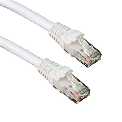 Amphenol MP-64RJ45UNNW-002 Category-6 Ethernet Cable (Cat6 UTP) Network Patch Cord (550-MHz) with Snagless RJ45 Connectors - White 2ft